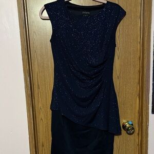 Enfocus Studio Navy Asymmetrical Dress